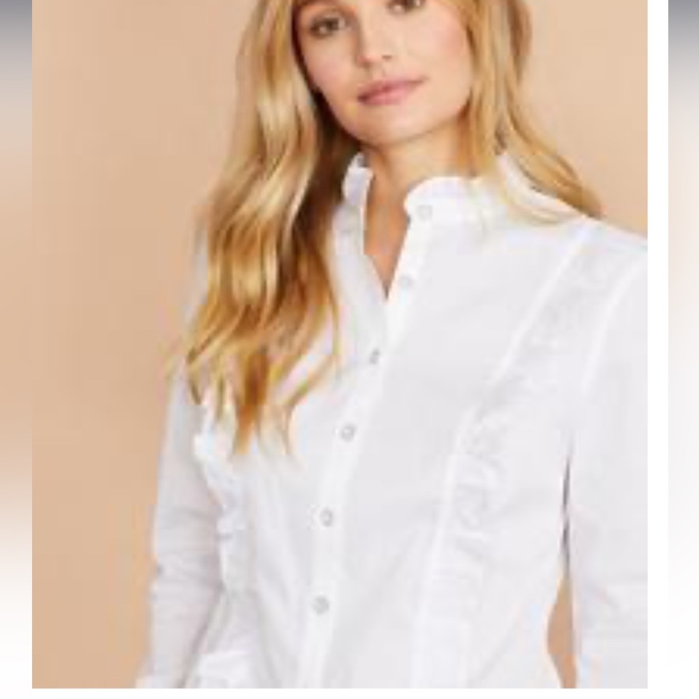 Ruffle front blouse